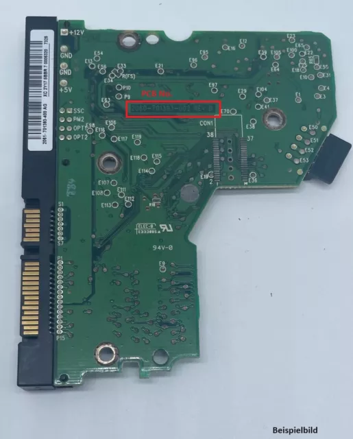 Western Digital PCB Logic Board - Circuit Board - 2060-701393-002 REV B