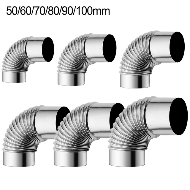Practical Stove Flue Steel Flue Pipe Silver Stainless Steel Steel Flue