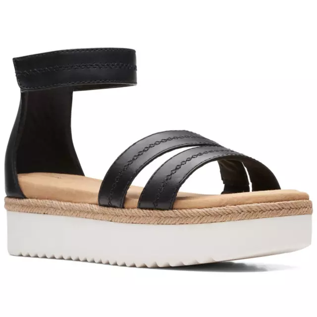 CLARKS WOMENS LANA Leather Ankle Strap Platform Sandals Shoes BHFO 1555 ...