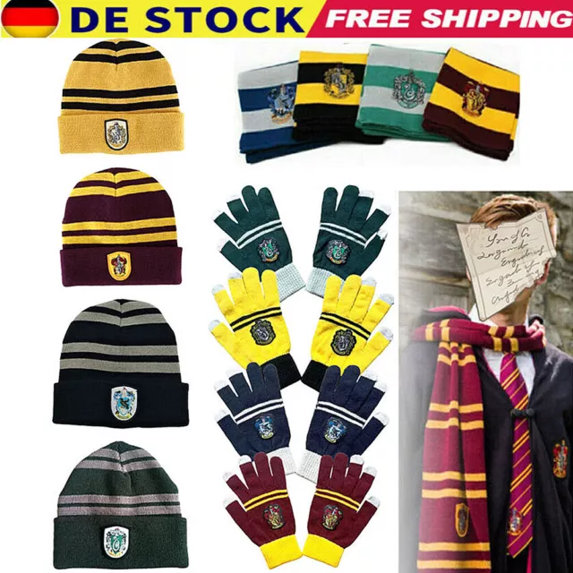 Harry Potter Sonstige Gryffindor Slytherin Hufflepuff Raveclaw Schal Handschuhe