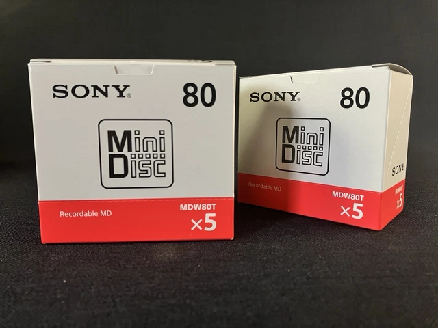 SONY MDW80T 80 Min 5-Pack Blank Minidisc MDW80Tx5 Japan [NEW
