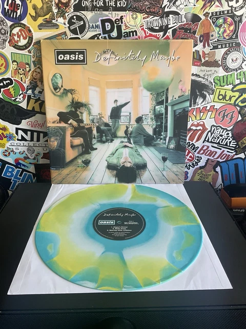 OASIS DEFINITELY MAYBE Ivory Color Vinyl 2LP Record Japan