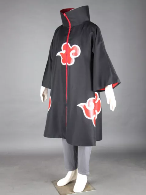 Naruto Anime Akatsuki Uchiha Itachi Cloak Anime Cosplay Fantasia Unisex  Ninja-1