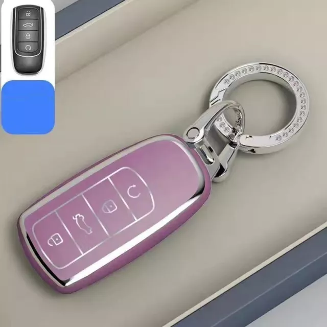 TPU Car Remote Key Fob Case Key Fob Cover For Chery Omoda 5 Tiggo 7Pro Purple