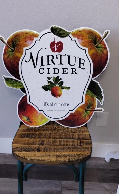 Virtue Cider Iconic Tin Tacker Anheuser-busch Cider Wall Decor 22 X 22