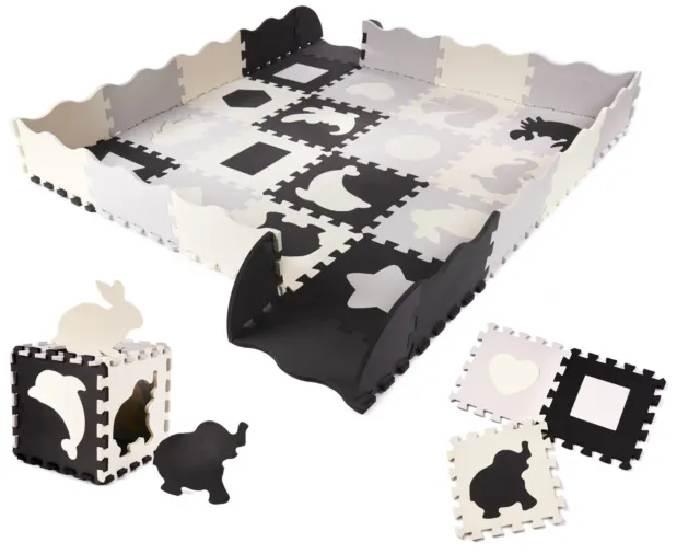 Kinder Puzzlematte A201 Kinderteppich Spielteppich Schaumstoff Spielmatte 52-tlg