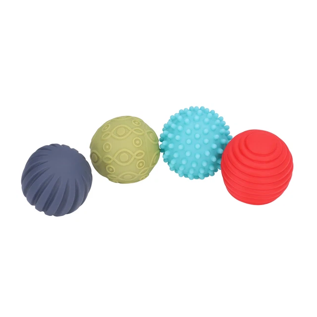 Textured Multi Ball Set Beeping Sound Motor Skill Development Bright