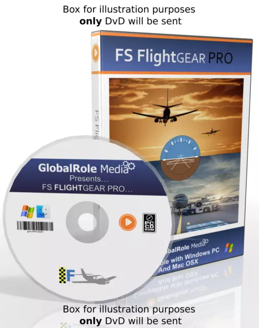 FlightGear Flight Simulator 2022 X Flight Sim Plane & Helicopter Including  600+ Aircraft DVD CD Disc Standard Edition Compatible with Microsoft