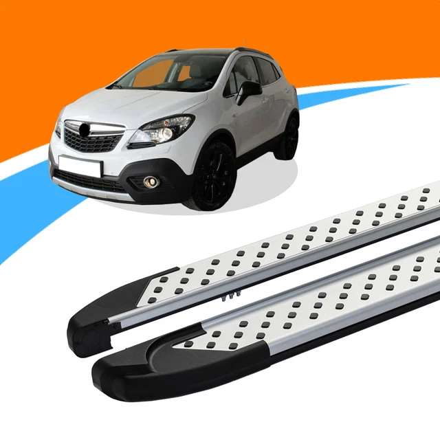 Pedane Opel Mokka Da Anno 06 / 2012-08/2016 Almo Argento con Tüv / ABE