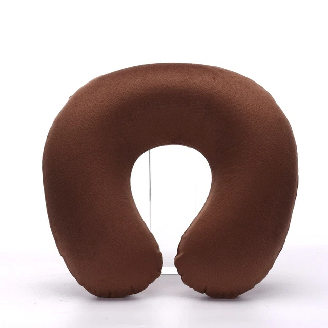 Travel U-shaped Pillow Inflatable Neck Pillow Car Head Neck Rest Air Cushion NEW 10