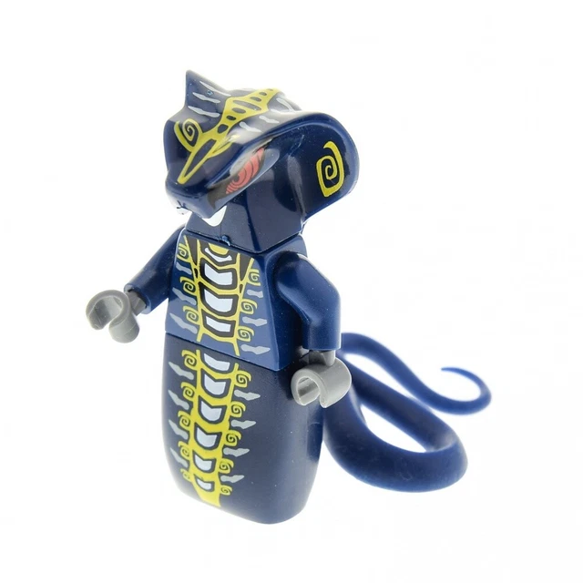 1x Lego Figurine ninjago Skales Bleu Serpents Cobra Tête Queue njo040