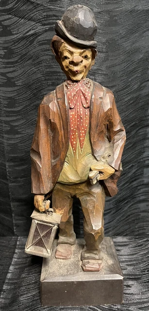 Karl Griesbaum German Antique Carved Wood Whistler Lantern Music Automaton Box Karl Griesbaum German Antique Carved Wood Whistler Lantern Music Automaton Box
