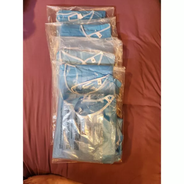 5 Pack Bundle New Non Surgical Isolation Gowns