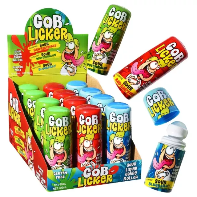 GOB LICKER SOUR LIQUID CANDY ROLLER 60ml x 12 Pack