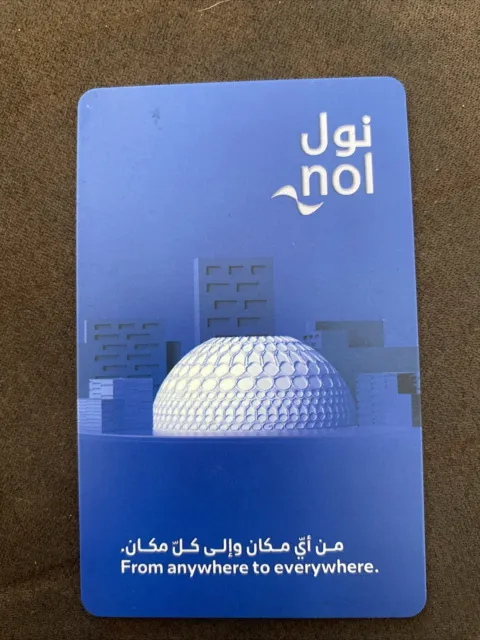 Dubai Metro Nol Silver Card Aufgeladen mit 37 AED