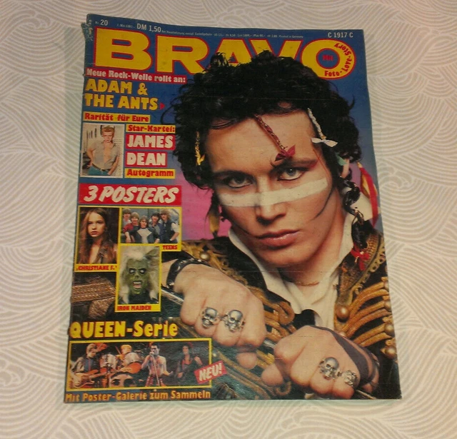 !!! Bravo  20  1981  James Dean Adam Ant Trix Reo Speedwagon !!!
