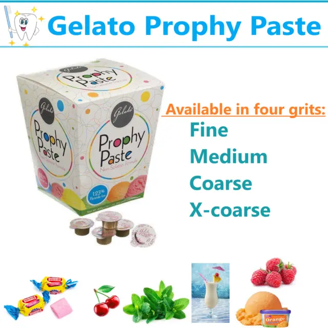 Dental GELATO Prophy Paste Upto 600 cups Prophylaxis Non Splatter All Grit Types