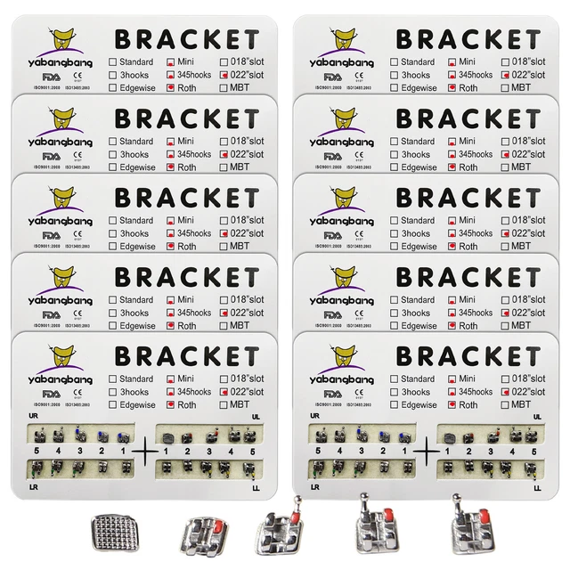 USA! 10 Packs Dental Orthodontic Bracket Braces Mini Roth 022 Slot 345 Hook