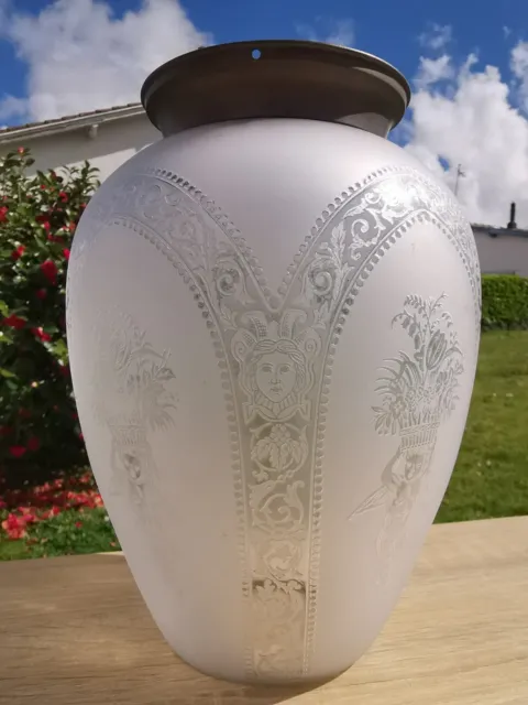 Antique Victorian Glass Gravée A L Acide