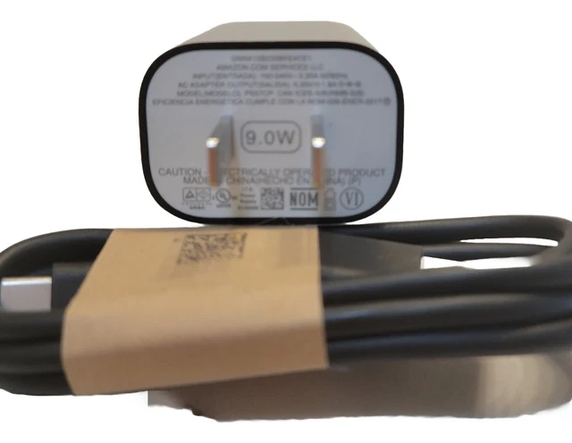 Amazon 9W OEM USB Charger and Power Adapter for Fire Tablets and Kindle eReaders