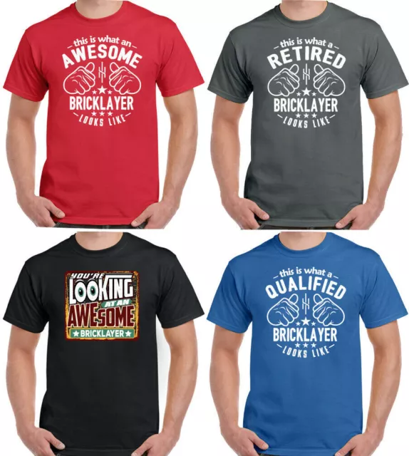 Bricklayer T-Shirt Mens Funny Builder Workwear Bricky This is what a Looks Like