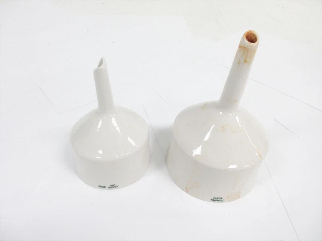 Lot Of Coors 60242 186Ml & 60243 320 Ml Ceramic Buchner Funnel