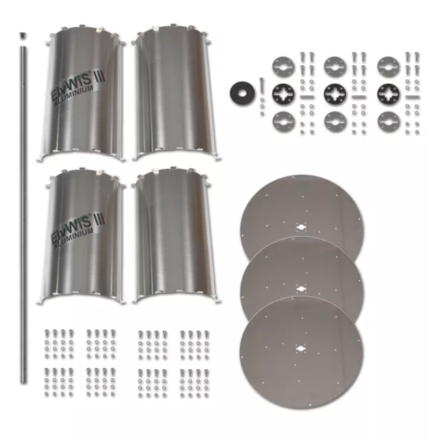 Windkraftanlage vertikal 240 W ElvWiS III ALUMINIUM-Hybrid +Halter Windturbine 2