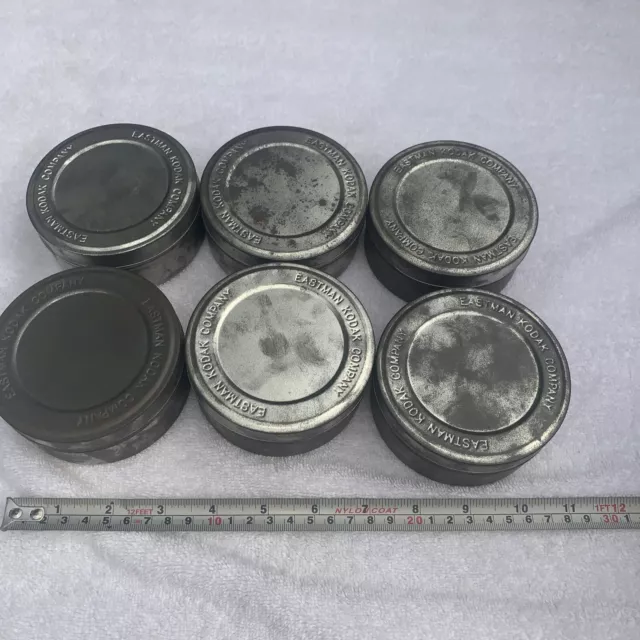 Eastman Kodak Company 3.75 inch metal vintage film canisters