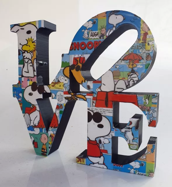 PyB signed LOVE SNOOPY sculpture pop STREET art GRAFFITI french indiana PEANUTS 3