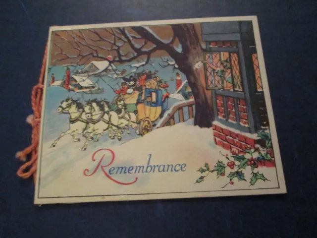 "Remembrance" Vintage Christmas & New Year Greetings Card