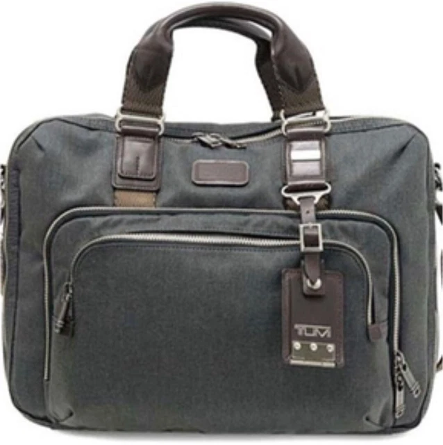 Tumi Alpha Bravo Yuma Slim Briefs Anthracite Mens Briefcase/Document Case Used
