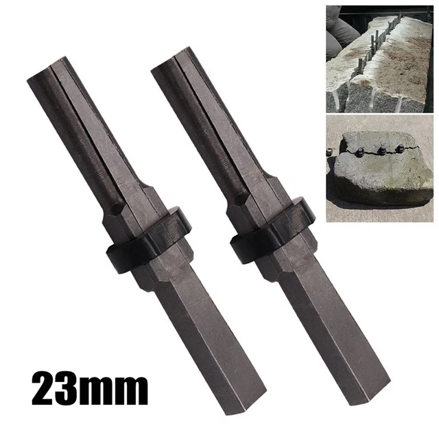 2 juegos de 23 mm enchufe cuñas y resorte lunas de apoyo hormigón falda piedra divisor mano
