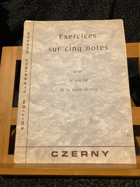 C. Czerny Exercices sur cinq notes partition piano éditions Durand