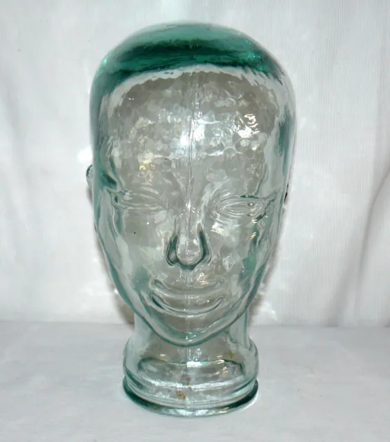 Clear Thick Glass Head 11" Wig Hat Stand