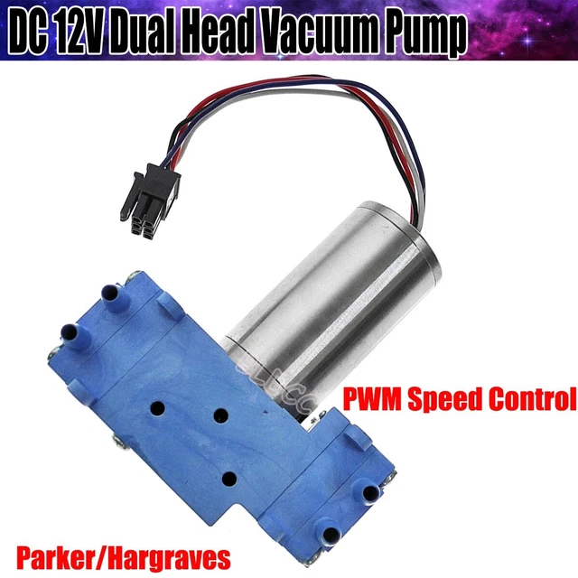 Controllo velocità PWM DC 12 V pompa per vuoto brushless pompa elettrica a diaframma a doppia testa