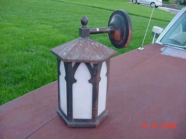 Vintage Antique Mission Arts & Crafts Gothic Church Porch Light Sconce