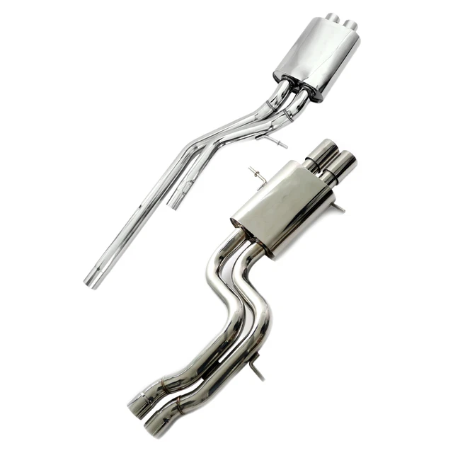 Impianto di scarico acciaio inox da Kat completo Audi A4 8D2 B5 S4 8D5 B5 Quattro 2.7 V6