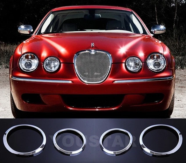 thumbnail image 2 of Chrome Headlight Surrounds For Jaguar X-Type – Set Of 4, Premium Bright Finish 2 of 3