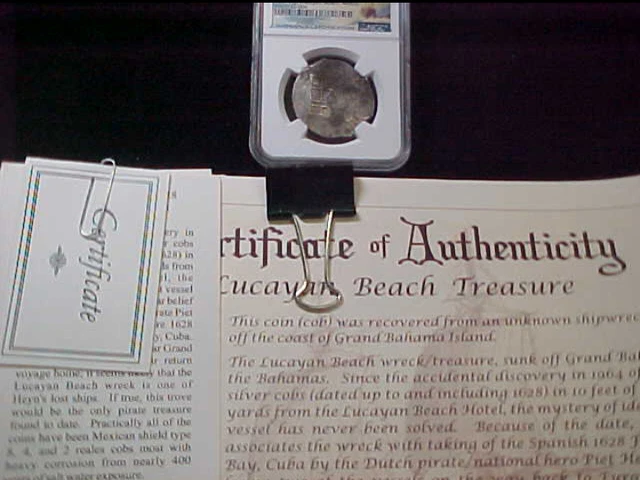 Spanish 4 Reales Lucayan Beach Shipwreck 1628 Pirate Treasure Piet Heyn