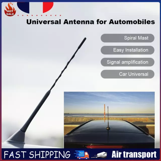 12V Car Radio/Stereo Antenna Rubber Amplified Antenna Mast Whip (9 inches) FR