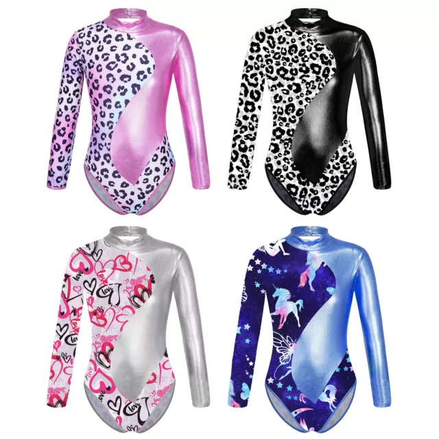 Body Abbigliamento da ballo Bambine Stampa Leopardato Ginnastica Manica Manica Lunga Balletto Bambini