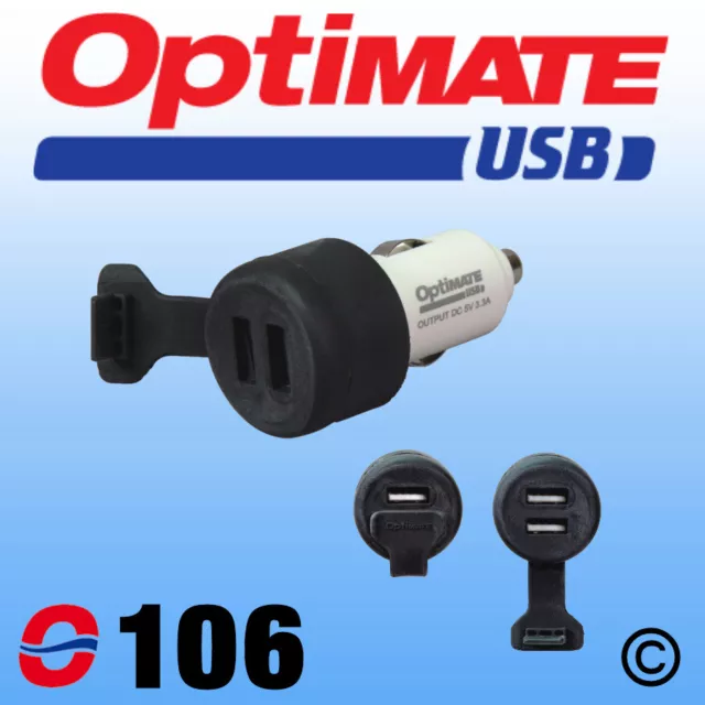 Optimate Doppel USB Ladegerät - Zigarettenanzünder Stecker (O106) 2