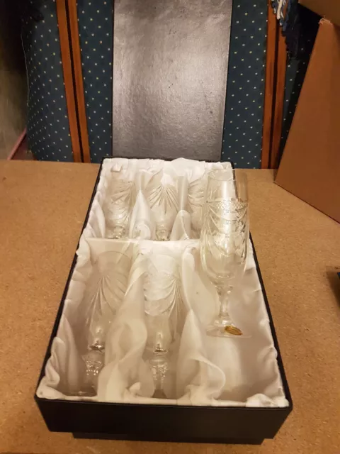 6 Flûtes à champagne, Les grands ducs, Cristal 24% Pbo