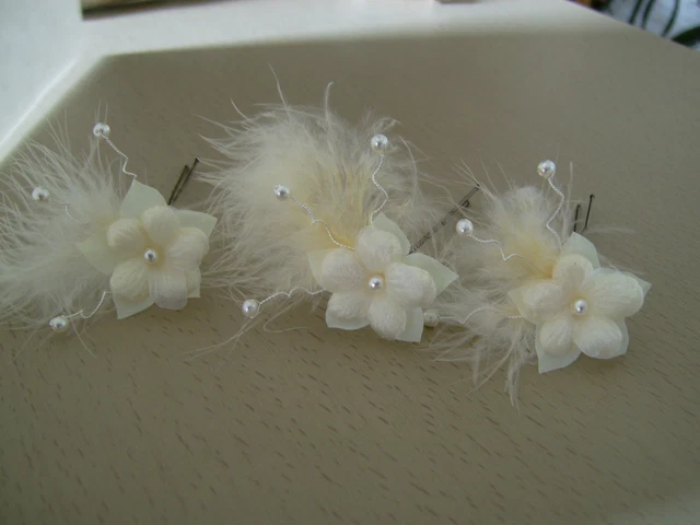 Accessoire Coiffure Mariee SWEETV Bandeau Mariée Fleur Ivoire - Serre