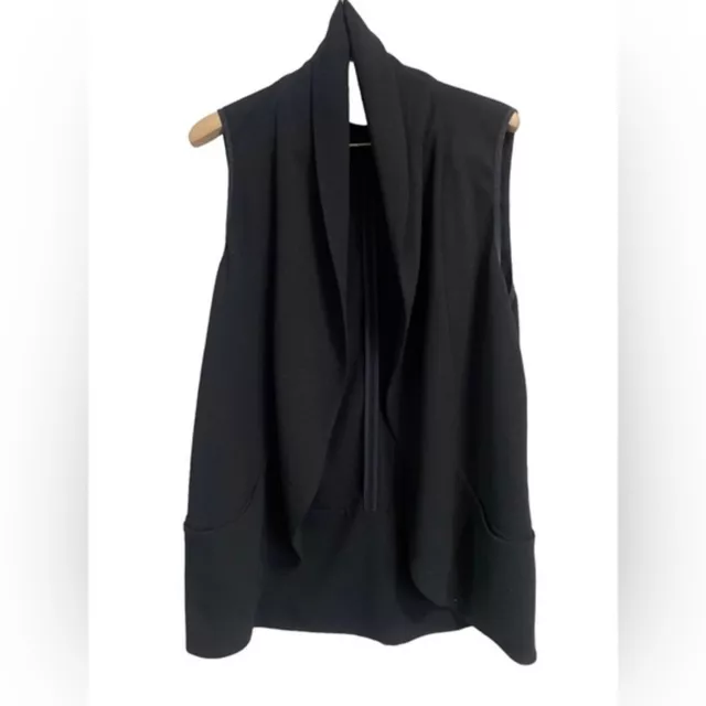 Aritzia Wilfred Black Normandie Jacket Vest Size M