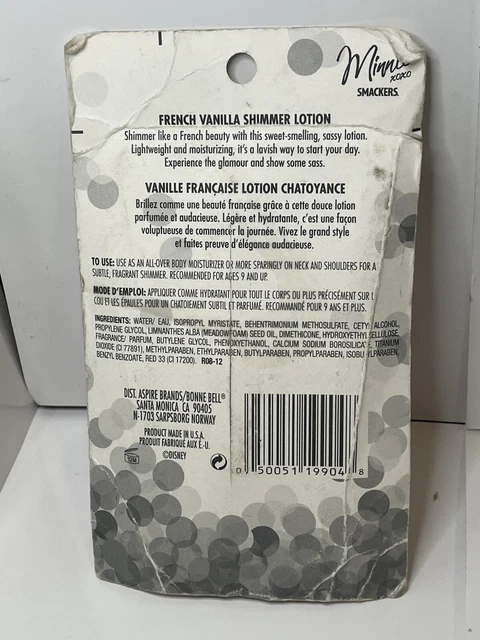 Bonne Bell Lip Smackers Shimmer Lotion Disney Minnie Mouse French Vanilla 904 2