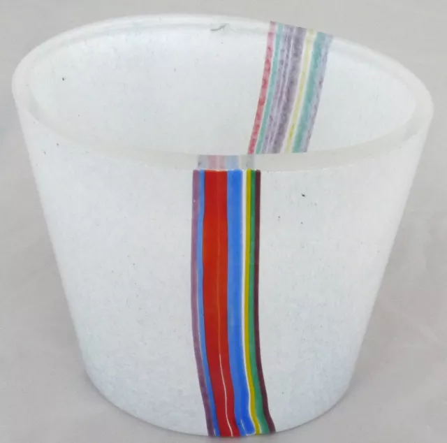 Bertil Vallien - Glas Vase RAINBOW  ( Schweden ca. 1970)