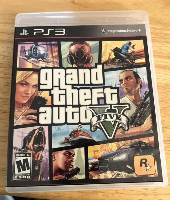 GRAND THEFT AUTO V GTA 5 Sony PlayStation 3 PS3 Game Complete With Map