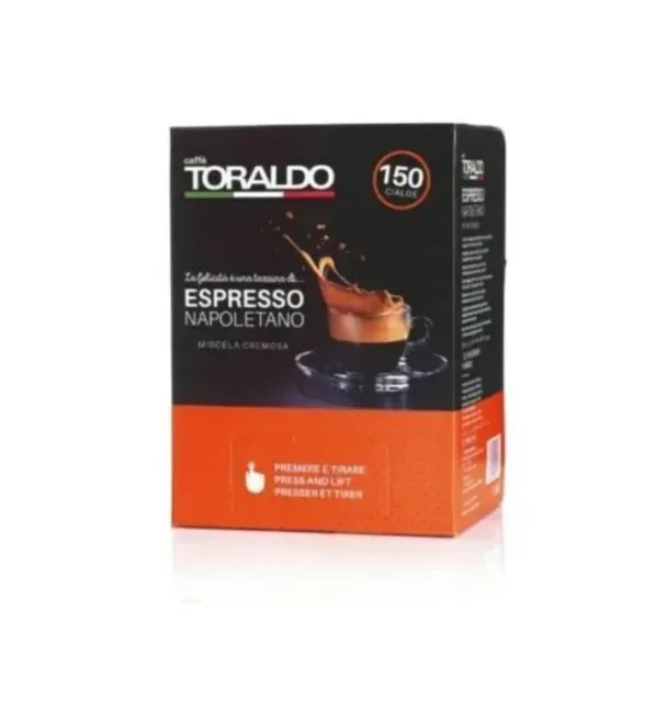 Cialde Caffè 300pz Toraldo Filtro Carta ESE 44mm Miscela Cremosa +Arabica