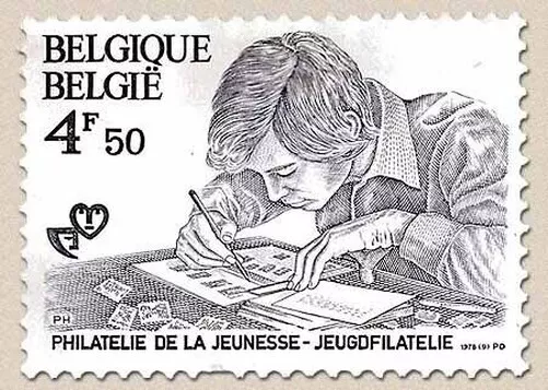 Belgique - 1907 - 1978 Philatélie de La Jeune Jeunesse en Plaçant Timbres Luxe